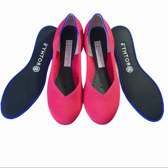 Rothy's Shoes | Rothys Hot Pink Round Toe Flats Retired Size 9 | Poshmark